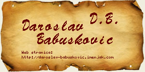Daroslav Babušković vizit kartica